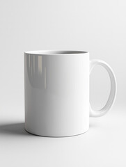 Obraz premium Mockup of White Mug in Minimalist Office Setting Next to Journal and Pen