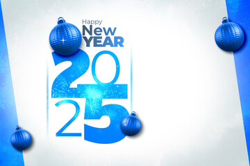 Happy New Year celebration banner and background design
