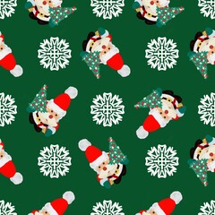 Seamless pattern with Christmas elements