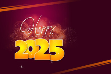 Happy New Year celebration banner and background design