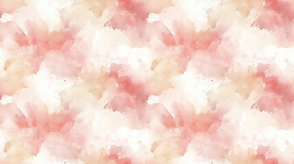 Fototapeta premium Seamless watercolor and acrylic smear pattern featuring abstract beige and pink pastel textures perfect for textile design and backgrounds