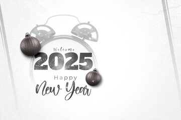 Happy New Year celebration banner and background design