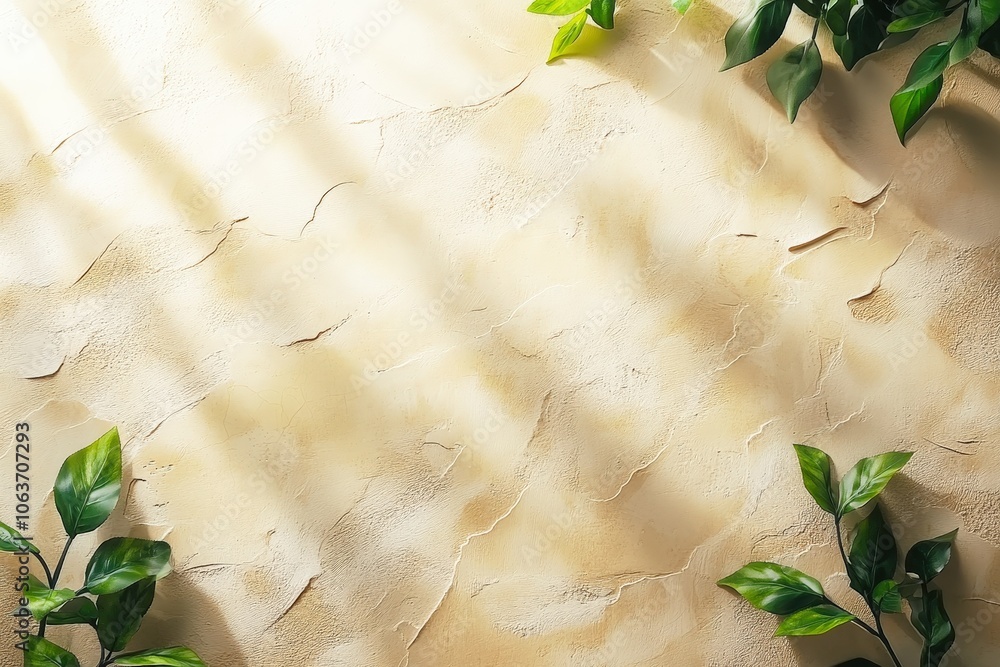 Poster sunlight through greenery: a minimalist, nature-inspired backdrop featuring soft light filtering thr