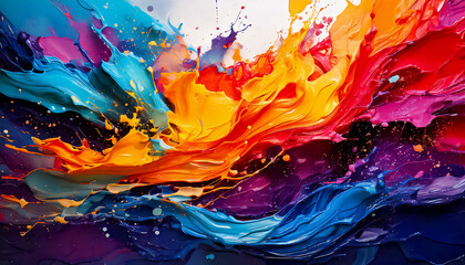 Abstract bright colorful floating texture, creative flow