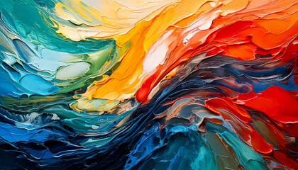 Abstract bright colorful floating texture, creative flow