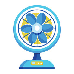 vector desk fan on white background