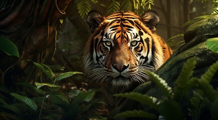 wild animal close-up, wild animal in wild nature, close-up of wild beautiful animal in the nature