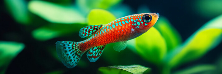 Obraz premium Explore the vibrant world of freshwater fish and discover how to care for your colorful aquatic pets