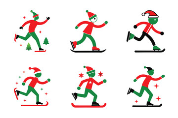 christmas gingerbread men icon on white background