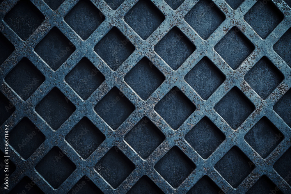Poster Explore the intricate design of a dark textured lattice pattern for modern architectural inspirations