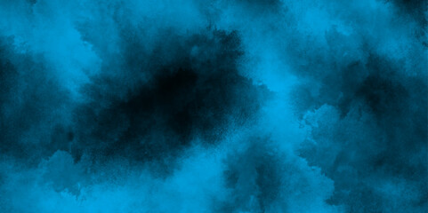 Cloudy blue watercolor background texture, Smoke in the dark blue texture, watercolor background concept design background with smoke, watercolor painted mottled blue background with vintage marble.