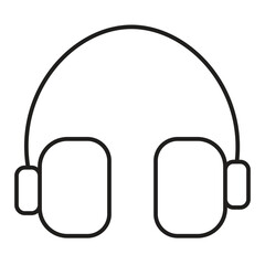 A headset or earphone shaped design icon that can be used as a symbol for music, industry, sound, technology, voice or other editing tools.