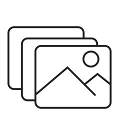 A design icon in the form of an image that can be used as a symbol for an image format, photo, screen, vector or other editing tool.