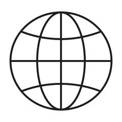 Earth shaped design icon with lines that can be used as a symbol for geology, geography, ecology, mapping or other editing tools.