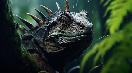 Fototapeta premium wild animal close-up, wild animal in wild nature, close-up of wild beautiful animal in the nature
