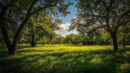 Fototapeta premium Photo. A meadow with lush green grass