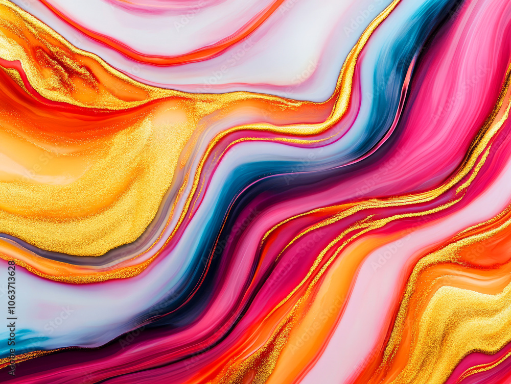 Poster explore the vibrant flow of abstract art discover stunning colorful patterns and dynamic textures th
