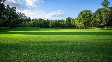 Fototapeta premium Photo. A meadow with lush green grass