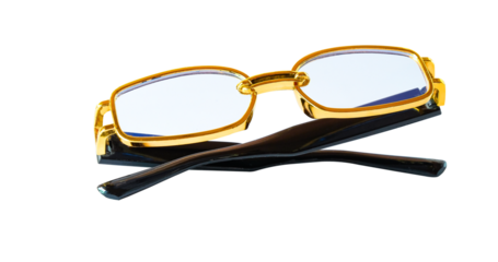 Modern and beauty fasion eye glasses on white background.