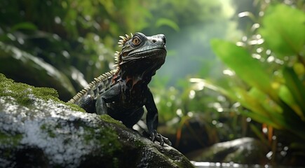 Obraz premium wild animal close-up, wild animal in wild nature, close-up of wild beautiful animal in the nature