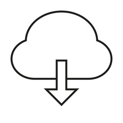 0401124 jajal doangA cloud and glass design icon with a down arrow that can be used as a symbol for downloading, saving, owning, sending or other editing tools.