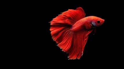 Red Siamese Fighting Fish