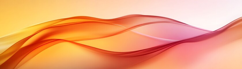 Abstract Orange and Pink Flowing Wave Pattern