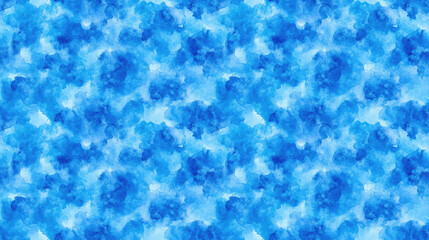 Seamless blue watercolor pattern featuring vibrant color shades for artistic texture design
