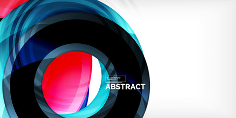 Obraz premium Circles, round elements, ring shapes premium background. Vector Illustration For Wallpaper, Banner, Background, Card, Book Illustration, landing page