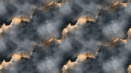 Gray tie dye grunge seamless pattern featuring watercolor paint bronze aquarelle texture and glowing graffiti style for fabric designs textile patterns background decor