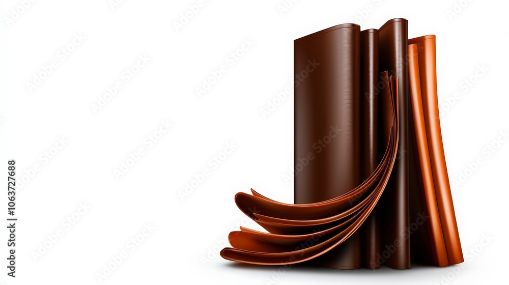 Poster chocolate swirls: a captivating abstract composition featuring rich, dark chocolate swirls, creating