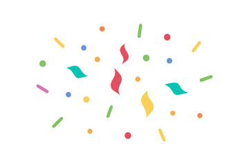 New Year Confetti | isolated vector illustration on white background