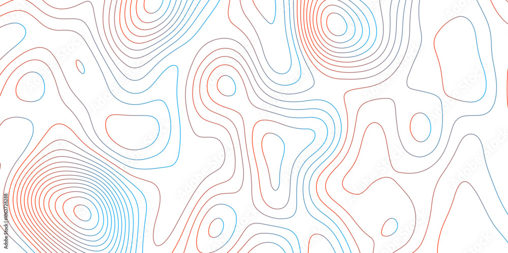 Aufkleber Abstract white colorful gradient Topographic line map background. Contour elevation topographic and textured Background Modern design with White background with topographic wavy pate for decoration.	
