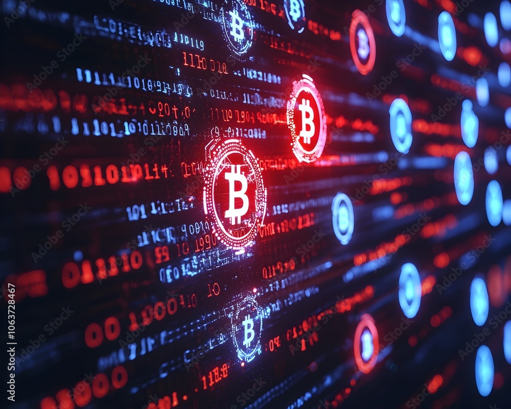 Poster digital currency data stream with fraud detection monitoring transactions