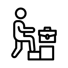 4 career path line icon illustration vector graphic