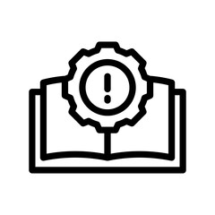 2 manual book line icon illustration vector graphic