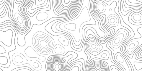 Abstract wavy curved lines background. abstract pattern background vector topographic map. The black on white contours vector topography stylized height of the lines map Seamless pattern banner design