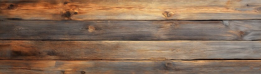 Fototapeta premium Weathered Wooden Plank Texture with Knots