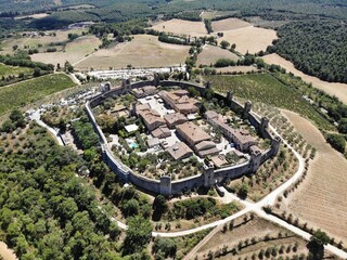 A photo of an aerial view of the castle