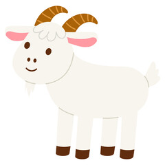 smiling goat illustration
