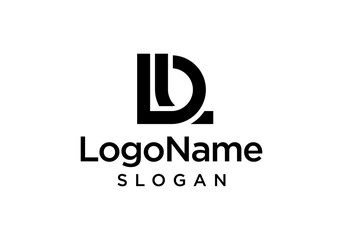 Alphabet letters DL or LD initial logo monogram