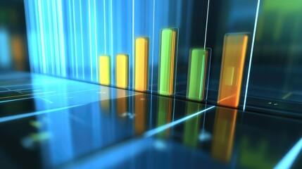 Fototapeta premium Modern Financial Growth Chart Visualization