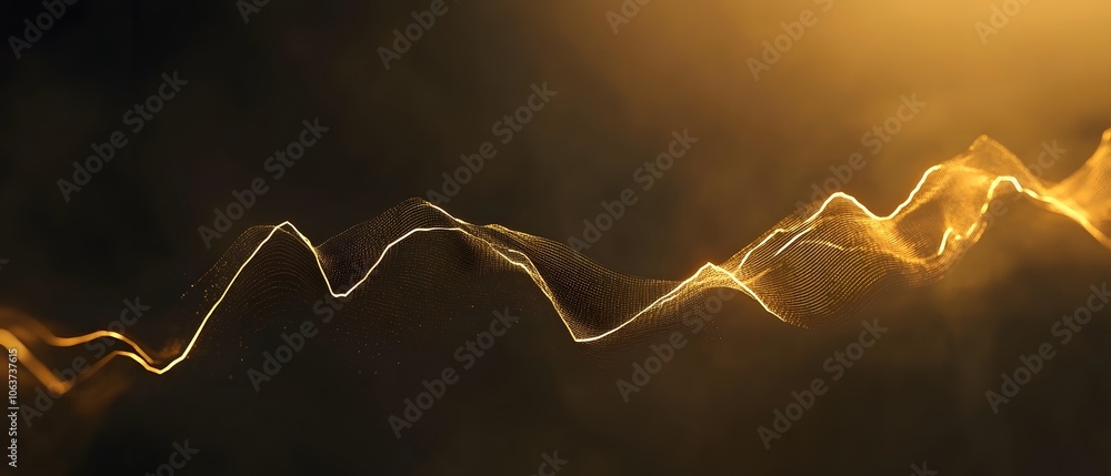 Poster abstract waves symbolizing growth and progress
