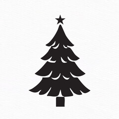 Silhouette set of Christmas tree illustrations in diverse artistic styles, ideal for festive design elements, holiday decor, and seasonal graphics
