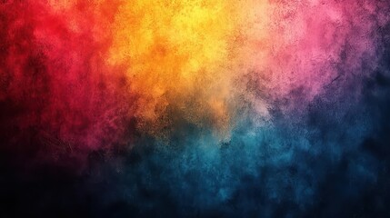 Fototapeta premium retro grainy color gradient background showcasing a blend of pink blue yellow purple orange and red creating a nostalgic and artistic texture perfect for banners and digital backgrounds