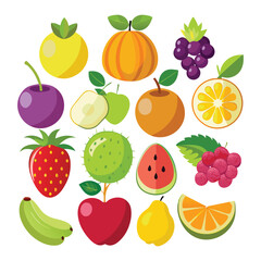fruits set vector