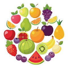 fruits set vector