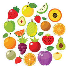 fruits set vector