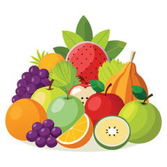 fruits set vector