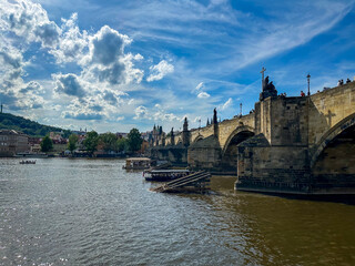 Obraz premium The Charles bridge in Prague in the Czech Republic
